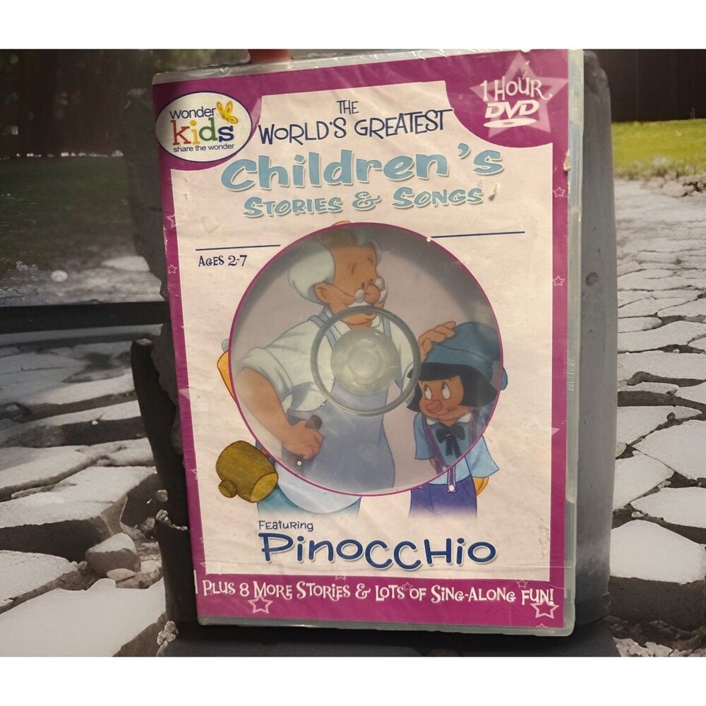 WONDER KIDS~PINOCCHIO & 8 OTHER CHILDRENS STORIES & SONGS~2007 NEW SEALED DVD
